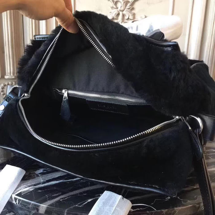BALENCIAG巴黎世家 BALENCIAGA BAZAR 羊羔毛 手提肩背包  BL1749